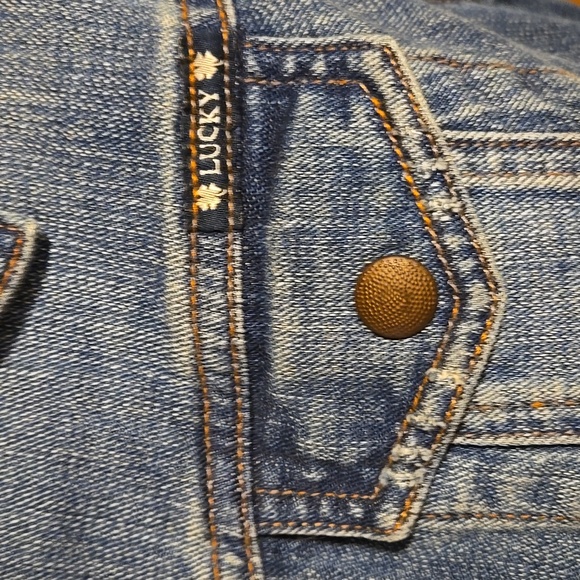 Lucky Brand Distressed Denim Vest Size S - Picture 4 of 10